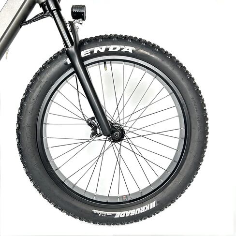 Electric Fat Bike Front Wheel 24''x4.0 with Tire Bearing Hub 12GA Spokes Tyre Black Alloy Aluminum Snow Bicycle Snow Bike Rim Wheel 24 Bolt On in Kuwait