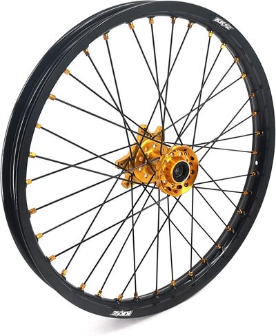 KKE 1.6 * 21/2.15 * 18 Enduro E-moto Spoked Wheels Rim Fit Surron Ultra Bee 2023-2025 Gold Hub/Nipple Black in Saudi Arabia