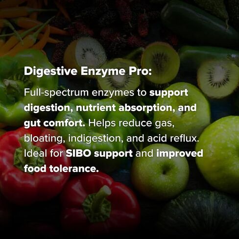 Digestive Enzyme Pro by Dr. Rajsree, MD | Full Spectrum Digestive Enzyme Support for Gas, Bloating & Indigestion | with Betaine, Pepsin, Ox Bile & Pancreatin | 90 Capsules in Saudi Arabia