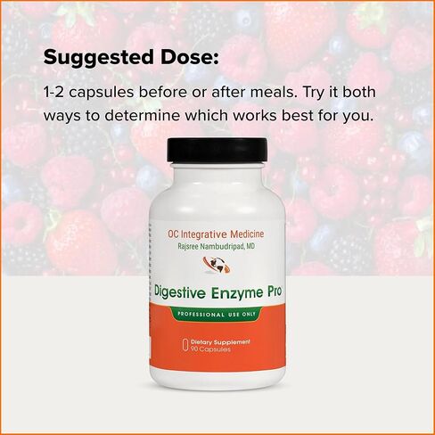 Digestive Enzyme Pro by Dr. Rajsree, MD | Full Spectrum Digestive Enzyme Support for Gas, Bloating & Indigestion | with Betaine, Pepsin, Ox Bile & Pancreatin | 90 Capsules in Saudi Arabia
