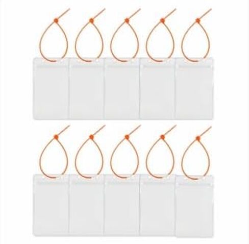 10 عبوات من حامل رخصة الصيد والصيد - حامل بطاقات شفاف مقاوم للماء مع أربطة بسحاب لتصاريح الصيد، وعلامات إلك تركيا الغزلان وتراخيص الرماية in Kuwait