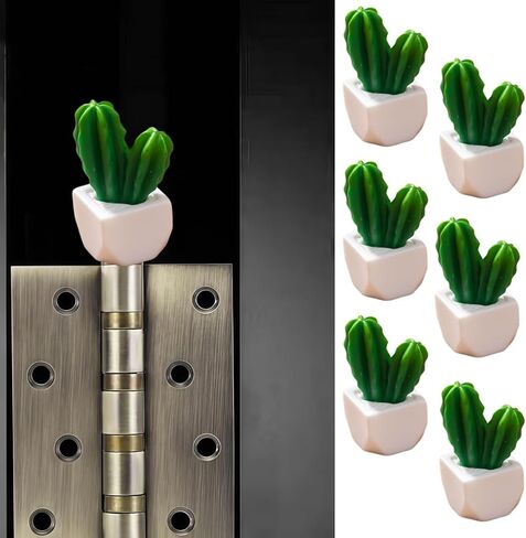 Cute Mini Creative Double Headed Cactus Hinge Heads Decorative Topper Set 6PCS, Home Decoration,Magnetic Hinge Head Toppers Door Hinge in Saudi Arabia