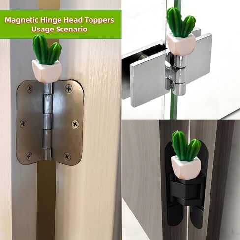 Cute Mini Creative Double Headed Cactus Hinge Heads Decorative Topper Set 6PCS, Home Decoration,Magnetic Hinge Head Toppers Door Hinge in Saudi Arabia