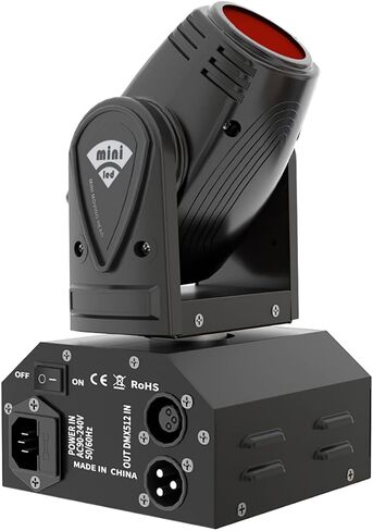 SHEHDS 10W Moving Head Lights, RGBW 4in1, Beam/Strobe Mini Stage Lights Professional, 11/13 DMX Channels, Sound Activated for Disco Club Party Dance Wedding Bar - 2 Pack in Kuwait