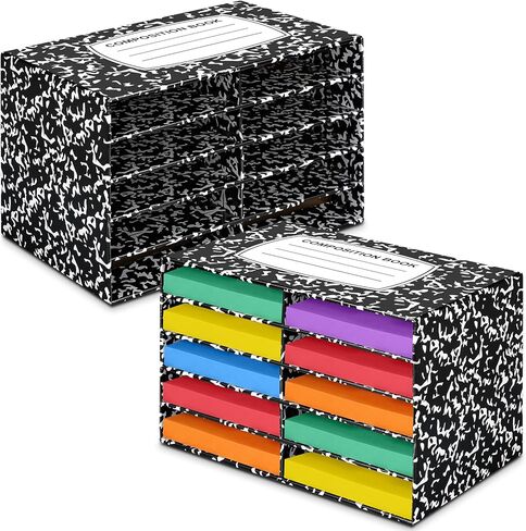 2 PCS Conditi Classroom Paper Storage Organizer Paper Storage Storage Desktop Bailbox File Sarter Sturdy Cardboard Literature Organizer for Home Office School ، 19.7 × 12.4 × 11.8 بوصة in Kuwait