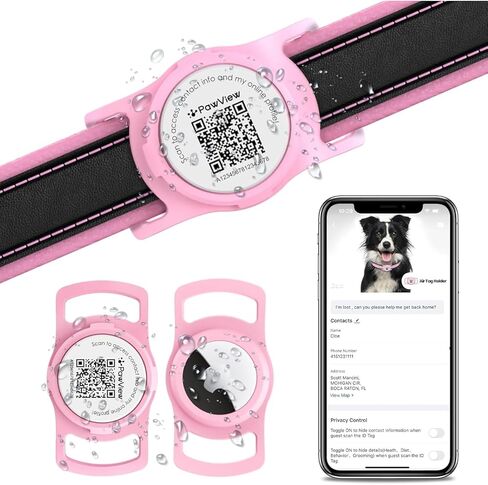 بالنسبة إلى طوق الكلاب Airtag Holder ، حامل رمز الاستجابة السريعة الذكية للقطط والكلاب ، لحالات الحماية Airtag - مسح الفحص ، الموقع الفوري ، ملف تعريف الحيوانات الأليفة على الإنترنت ، معلومات الاتصال (1Pack ، Robin's Egg Blue) in Kuwait