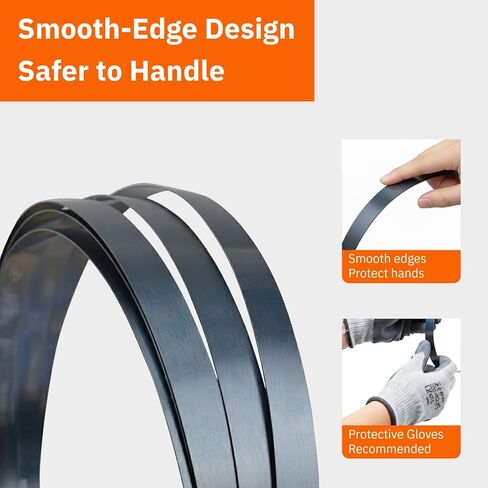 ملف الربط الفولاذي - 3/4 بوصة × 0.020 بوصة × 760 قدمًا، لفة ربط معدنية، قوة كسر 1400 رطل، مجموعة أدوات ربط البليت شديدة التحمل للشحن والتعبئة الصناعية in Kuwait