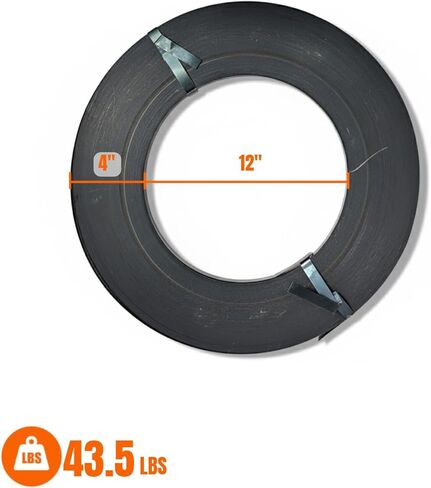 ملف الربط الفولاذي - 3/4 بوصة × 0.020 بوصة × 760 قدمًا، لفة ربط معدنية، قوة كسر 1400 رطل، مجموعة أدوات ربط البليت شديدة التحمل للشحن والتعبئة الصناعية in Kuwait