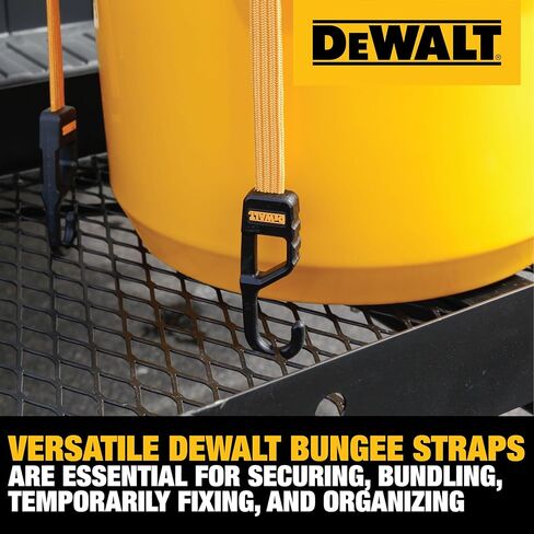 DEWALT DXBC301448 أشرطة بنجي مسطحة فاخرة مقاس 48 بوصة أسود/أصفر، 4 عبوات in Kuwait