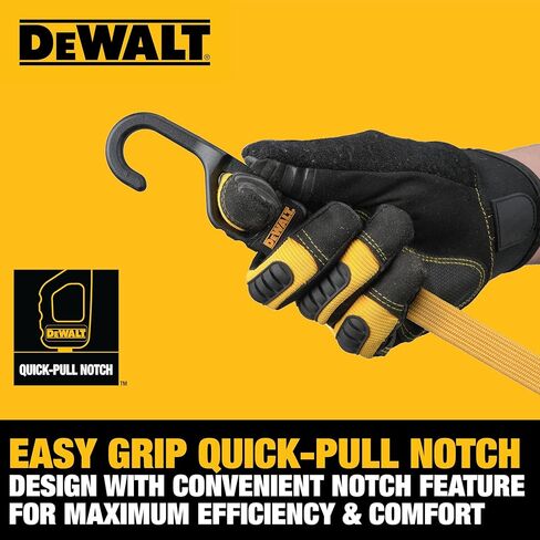 DEWALT DXBC301448 أشرطة بنجي مسطحة فاخرة مقاس 48 بوصة أسود/أصفر، 4 عبوات in Kuwait