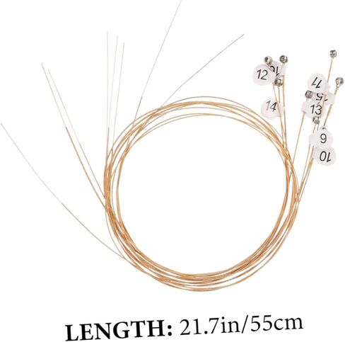 ERINGOGO 16Pcs Strings Durable Lyre Strings Replacement Accessories for Musical Instruments Steel Parts with Excellent Resonance Easy to Install for Lyre Harp Players in Saudi Arabia