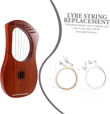 ERINGOGO 16Pcs Strings Durable Lyre Strings Replacement Accessories for Musical Instruments Steel Parts with Excellent Resonance Easy to Install for Lyre Harp Players in Saudi Arabia