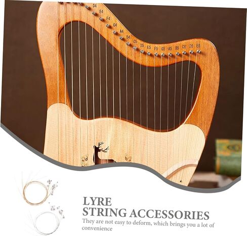 ERINGOGO 16Pcs Strings Durable Lyre Strings Replacement Accessories for Musical Instruments Steel Parts with Excellent Resonance Easy to Install for Lyre Harp Players in Saudi Arabia