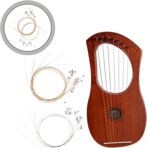 ERINGOGO 16Pcs Strings Durable Lyre Strings Replacement Accessories for Musical Instruments Steel Parts with Excellent Resonance Easy to Install for Lyre Harp Players in Saudi Arabia