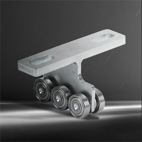 1 قطعة كتم عجلة معلقة انزلاق الباب المسار بكرة معلقة باب الحمام الخشبي T-نوع مكون تركيب الأسطوانة الحديد in Kuwait