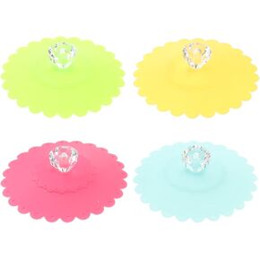 DOITOOL Set of 6 Silicone Mug Covers 4.13 Inch Diamond Flower Pattern Cup Lids Reusable Airtight Drink Cup Seals for Home and Office in Kuwait