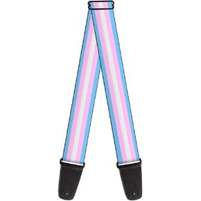 Buckle-Down Guitar Strap, Flag Transgender Baby Blue Baby Pink White, 2 Inches Wide in Kuwait