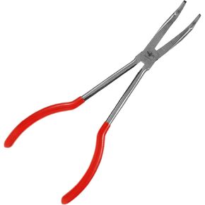 ملقط بوتقة بمقبض أحمر من ديديساون مقاس 27.94 سم بزاوية 90 درجة، مشبك فرن صهر مطلي باللون الأحمر للمعادن الثمينة، أداة صب الجرافيت الطويلة، حامل بوتقة للمختبر in Kuwait