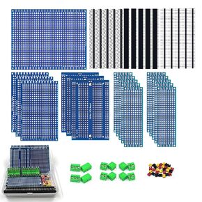 PCB Board Kit, Prototype Boards for DIY Soldering and Electronic Project Double-Sided Perf Boards (74) in Saudi Arabia
