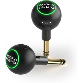 نظام جيتار لاسلكي SWIFF AUDIO WT09a، جهاز استقبال إرسال جيتار 2.4 جيجا هرتز مع 6 قنوات، محرك صوت عالي المقاومة، زمن استجابة منخفض <4 مللي ثانية، نطاق 100 قدم، مؤشر إشارة RGB، حقيبة حمل متضمنة in Kuwait