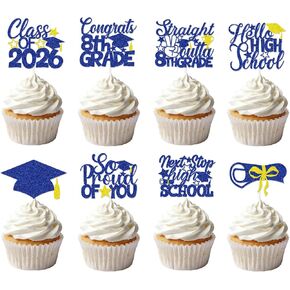 زخارف حفلة عيد ميلاد البرية - 40 بكسل طفل في بلوم الطفل دش كب كيك أعلى الأقطار زخارف الصبي الأزرق الأزهار كب كيك يختار ديكور زهرة اللوازم in Kuwait