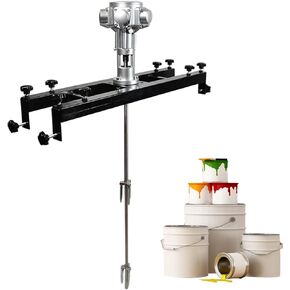 حامل IBC هوائي لخزان IBC، محرض الطلاء، آلة تحريك الطلاء، طول قضيب الخلط 90 سم، قطر المكره 25 سم / 40 سم، مروحة قابلة للطي، مع دعم Ha، S400 in Kuwait