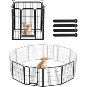 Playpen Dog for Indoor/Outdoor ، 24 inch 8 لوحات جرو Play Pen للداخلية ، الفناء الخلفي ، RV Camping ، قلم تمارين الكلاب الثقيلة للجرو والكلاب الصغيرة in Kuwait