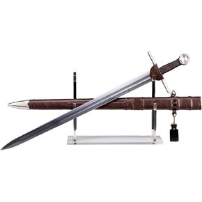 Sword Valley Classic-Style Decorative Rapier with Sheath - 304 Stainless Steel Construction - Full-Grain Leather Guard - Hand-Stitched Handle - Collection Display in Kuwait