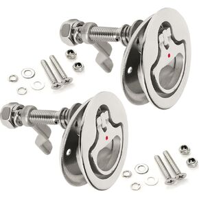 Boat Hatch Latch Stainless Steel Marine Slam Latch Boat Flush Pull Handle with Plate and Screws in Kuwait