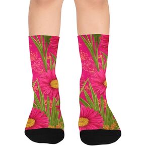 جوارب جربر فراشات حمراء قديمة للمشي لمسافات طويلة - جوارب شتوية حرارية سميكة دافئة للأولاد والبنات للمدرسة، والارتداء اليومي والأنشطة الخارجية in Kuwait