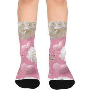 جوارب رومانسية للتنزه سيرًا على الأقدام من الدانتيل - جوارب شتوية حرارية سميكة دافئة للأطفال الصغار للأولاد والبنات للمدرسة، والارتداء اليومي والأنشطة الخارجية in Kuwait