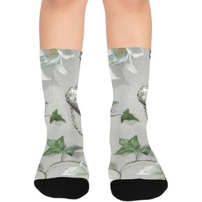 جوارب فضية على شكل قلب بلوم بيضاء للمشي لمسافات طويلة - جوارب شتوية حرارية سميكة دافئة للأولاد والبنات للمدرسة، والارتداء اليومي والأنشطة الخارجية in Kuwait