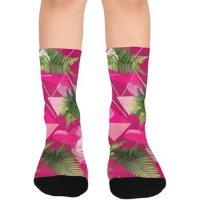 جوارب المشي لمسافات طويلة بتصميم السرخس الحديث - جوارب شتوية حرارية سميكة دافئة للأولاد والبنات الصغار للمدرسة، والارتداء اليومي والأنشطة الخارجية in Kuwait