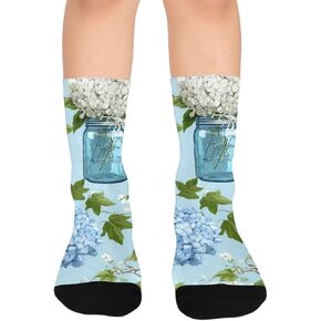 جوارب Hydrangea Jar Spring للمشي لمسافات طويلة - جوارب شتوية حرارية سميكة دافئة للأطفال الصغار للأولاد والبنات للمدرسة، والارتداء اليومي والأنشطة الخارجية in Kuwait