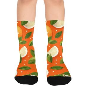 جوارب Juicy Citrus Bloom للمشي لمسافات طويلة - جوارب شتوية حرارية سميكة دافئة للأولاد والبنات للمدرسة، والارتداء اليومي والأنشطة الخارجية in Kuwait