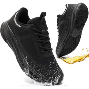 QIJGS الرجال عدم الانزلاق العمل أحذية رياضية مطعم خدمة الطعام تنفس مقاومة للماء أحذية مشي الشيف المطبخ الأحذية Zapatos Trabajo in Kuwait