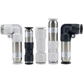 One Way Valve Pneumatic Joint SPU6 Check AKH08-00 Air Pipe Quick Insert Straight Elbow SPV10/12mm 1Pcs(单向阀直通SPU10(White)) in Kuwait