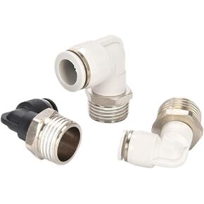 90 درجة الأبيض الزاوية اليمنى موصل سريع PL8-02 النحاس أنبوب الهواء الأسود هوائي PL10-03mm 1 قطعة (PL12-01) in Kuwait