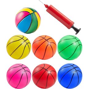 كرات سلة ملونة، مجموعة كرة سلة مكونة من 7 قطع مقاس 7 بوصات مع مضخة in Kuwait
