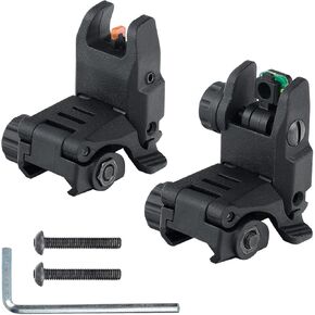 Flip Up Sights Polymer Front and Rear Sight Set Fiber Optic Sights for Picatinny in Saudi Arabia