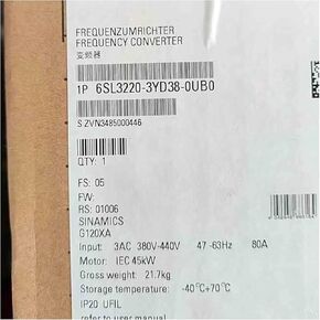 SMOCONE المعجل 6SL3220-3YD38-0UB0 محول التردد 6SL32203YD380UB0 مختوم في صندوق ضمان لمدة سنة واحدة 6SL3220-3YD38-0UB0 اشحن الآن in Kuwait