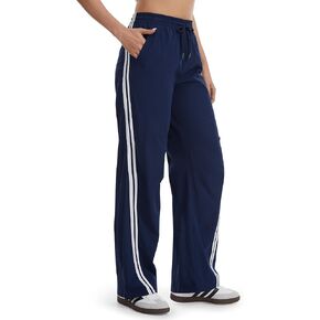 Women's 30/32/34/36 Tall Inseam Track Pants Wide Leg Parachute Pants Lightweight Casual Striped Pants Y2K in Kuwait