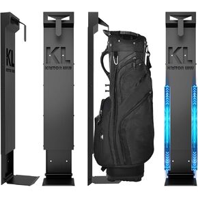 حقيبة جولف مثبتة على الحائط للجراج، حامل حقيبة جولف منزلق من الفولاذ الكربوني الصامت على الحائط، منظم تخزين حقيبة الجولف لنوادي الجولف، المنزل، الطابق السفلي - قطعة واحدة in Kuwait