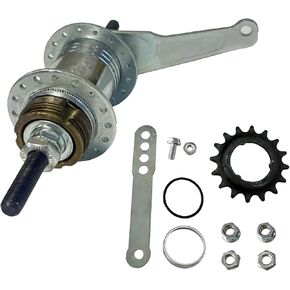 XYAUTO 32 Hole Bicycle Coaster Brake Hub Silver Color, Bike Brake Rear Hub Stainless Steel for Fixed Gear Bicycle, MTB Bike in Saudi Arabia
