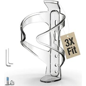 مجموعة حامل زجاجات المياه للدراجة ذات الوزن الكبير من ماي فورست، حجم مثالي للزجاجة المعدنية المتطورة وملاءمة عالمية أيضًا، 3 أوضاع تركيب قابلة للتعديل، مع أدوات (أسود خالص) in Kuwait