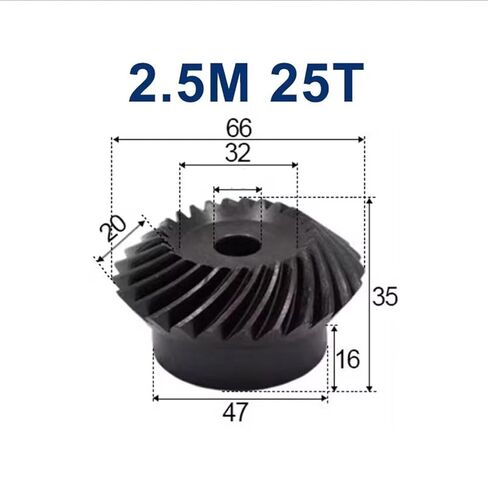 45 # فولاذ 2.5M 25T ترس مخروطي حلزوني 1:1 90 درجة 1 قطعة in Kuwait