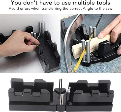 Miter Angles Cutting Tool, 12.2 x 3.3 x 2.6in High precision 2 in 1 Wear Resistance Measuring Template Instrument, for Woodworking Home Remodeling Plumbing in Kuwait