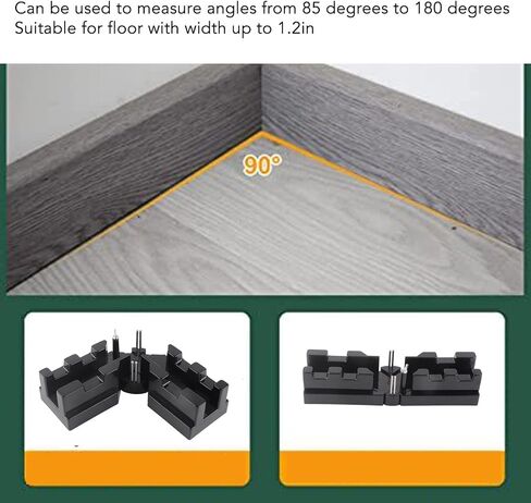 Miter Angles Cutting Tool, 12.2 x 3.3 x 2.6in High precision 2 in 1 Wear Resistance Measuring Template Instrument, for Woodworking Home Remodeling Plumbing in Kuwait