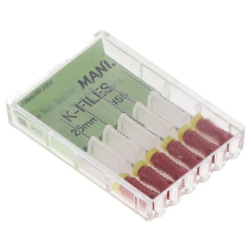 Mani MK2555 Endodontic K-Files 25mm #55 Stainless Steel 6/Bx in Kuwait