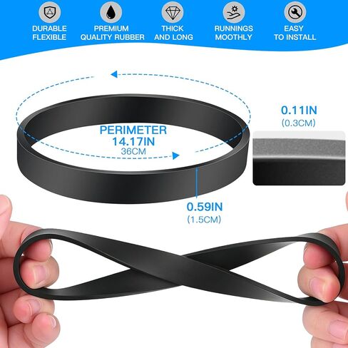 Luckwell [3 Pack] 562932001 Vacuum Belts Compatible with Hoover WindTunnel T-Series Upright, Replaces Part # AH20080, 38528-033, 38528-058, Fits UH70100, UH70105, UH70110, UH70120, UH70210 & More in Saudi Arabia